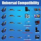 SoulBytes S9 -stereopelikuulokkeet PS4 PC:lle Xbox One PS5 -ohjain, melua vaimentavat korvakuulokkeet mikrofonilla, LED-valot, bassotilaääni, pehmeät muistikuulokkeet kannettavalle Mac-tietokoneelle Nintendo NES Gaming Blue