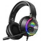 SoulBytes S19 RGB pelikuulokkeet Langalliset kuulokkeet surround-mikrofonilla PS4/PS5/PC/Xbox One Black -laitteille