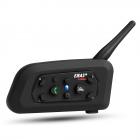 Moottoripyörän Bluetooth-kuulokkeet, tukevat 6-ajajan 800M sisäpuhelimea, Bluetooth 5.1 -kypärän viestintäjärjestelmä, handsfree-puhelu- ja melunvaimennustoiminnot, sopii moottoripyörähiihtoon ja kalliokiipeilyyn (1 kpl)