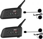 Moottoripyörän Bluetooth-kuulokkeet, tukevat 6-ajajan 800M sisäpuhelimea, Bluetooth 5.1 -kypärän viestintäjärjestelmä, handsfree-puhelu- ja melunvaimennustoiminnot, soveltuvat moottoripyörähiihtoon ja kalliokiipeilyyn (2-osainen sarja)