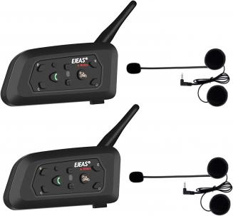 Moottoripyörän Bluetooth-kuulokkeet, tukevat 6-ajajan 800M sisäpuhelimea, Bluetooth 5.1 -kypärän viestintäjärjestelmä, handsfree-puhelu- ja melunvaimennustoiminnot, soveltuvat moottoripyörähiihtoon ja kalliokiipeilyyn (2-osainen sarja)