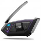 Interfono a rete Bluetooth del casco del motociclo, sistema di comunicazione del motociclo del gruppo mesh di 8 piloti, con FM e assistente vocale, può collegarsi alla maniglia EUC (non incluso) (1 set)