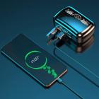 Bluetooth-kuulokkeet TWS Langattomat kuulokkeet Vedenpitävät korvakuulokkeet M10-kuulokkeet 9D Stereo Sport -kuulokkeet mikrofonit latauslaatikolla Musta, minikuuloke