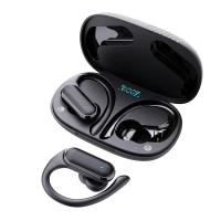 Auricolari senza fili Bluetooth 5.3 Cuffie 70 ore Playtime Auricolari con custodia di ricarica senza fili Display di potenza Over-ear Auricolari con ganci auricolari auricolari stereo impermeabili per il telefono Android Allenamento