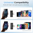 Trådlös Lavalier mikrofon för iPhone och Android 48kHz 24bit HiFi ljud brusreducering