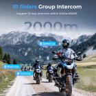 10 Riders Intercom Moottoripyörän kypärä Bluetooth-kuulokkeet Musiikin jakaminen