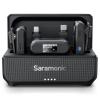 Беспроводной микрофон Saramonic с зажимом для камеры смартфона в диапазоне 492 футов, срок службы батареи 20 часов

