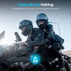 2 Riders Intercom Moottoripyörän kypärä Bluetooth-kuulokemikrofoni, jossa on äänen moniajo Musiikin jakaminen