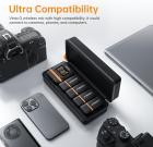 Langaton Lavalier-mikrofonijärjestelmä, jossa on 4 lähetintä ja 1 vastaanotin