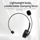 Zakelijke Bluetooth-headset met microfoon, V5.0 draadloze Bluetooth-headset, Bluetooth-headset met microfoon, telefoonheadset, headset voor VOIP, Skype, callcenter, kantoor, vrachtwagenchauffeur zwart