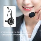 Cuffie Bluetooth Business con microfono, Cuffie Business senza driver USB 2.0, Cuffie Bluetooth con microfono, Cuffie telefoniche, Cuffie per VOIP, Skype, Call Center, Ufficio, Autista di camion Nero