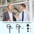 Fones de ouvido Bluetooth para celular Fone de ouvido Bluetooth V5.1 com estojo de carregamento Fones de ouvido viva-voz com microfone CVC8.0 com cancelamento de ruído para escritório/condução Compatível com Android/iPhone/Laptop