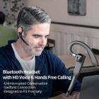 Fone de ouvido Bluetooth para celular Fone de ouvido sem fio com microfone Fone de ouvido Bluetooth 5.1 Fone de ouvido viva-voz CVC8.0 Compatível com iPhone Android Business Office Driving