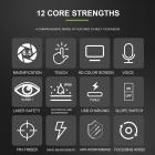 Telêmetro de golfe KM-J800H com tela LCD HD colorida sensível ao toque, telêmetro de caça a laser recarregável de 800m de alta precisão, ampliação de 6,5x, medição rápida, foco giratório, medição de localização de agulha, anúncio de voz, nível IP54 à prov