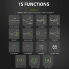 Telêmetro de golfe KM-J800H com tela LCD HD colorida sensível ao toque, telêmetro de caça a laser recarregável de 800m de alta precisão, ampliação de 6,5x, medição rápida, foco giratório, medição de localização de agulha, anúncio de voz, nível IP54 à prov