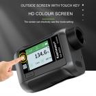 KM-J1200H golfetäisyysmittari, jossa värillinen kosketus LCD HD-värinäyttö, erittäin tarkka 1200 metrin ladattava lasermetsästysetäisyysmittari, 6,5-kertainen suurennus, nopea mittaus, pyörivä tarkennus, neulan etsinnän mittaus, äänitiedotus, IP54-tason v