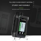 Telêmetro de golfe KM-J1500H com tela LCD colorida sensível ao toque HD, telêmetro de caça a laser recarregável de 1500m de alta precisão, ampliação de 6,5x, medição rápida, foco giratório, medição de localização de agulha, anúncio de voz, nível IP54 à pr