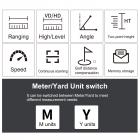 Telêmetro de golfe KM-D600H com inclinação, telêmetro a laser recarregável 6X com cabo de carregamento, trava de bandeira de 600 jardas, ativação/desativação de inclinação, suporte de varredura contínua - telêmetro de golfe legal de torneio 600M