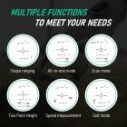 Telescopio Telémetro de Golf con Vibración de Bloqueo de Pendiente y Bandera, Medición de Distancia Horizontal Vertical de 600 Yardas y Función de Escaneo, Telémetro Multifuncional para Golf y Caza, Batería Recargable