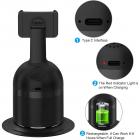 Automaattinen kasvojenseurantajalusta, ladattava kasvojen seurantapuhelinteline, ei vaadi sovellusta, hands-free, 360° kääntyvä pikakuvien