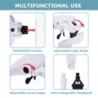Lente d'ingrandimento per archetto con luce per lavori ravvicinati, contiene 5 lenti, perfette per gioielli, arte, artigianato, pittura e fai-da-te