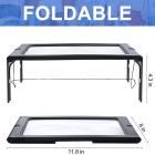 Vergrootglas om te lezen, 3x lichtgevend met 12 LED-lampjes, opvouwbare loep met 2 vermogensstanden, zorgt voor gelijkmatig verlicht leesgebied, slechtzienden en ouderen