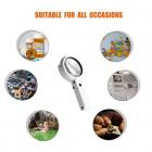 2-i-1 letvægtsforstørrelsesglas med lys og stativ, to-niveau dæmpning til læsning, reparation, håndarbejde, håndværk, puslespil