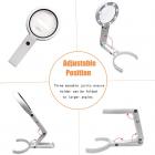 2-i-1 letvægtsforstørrelsesglas med lys og stativ, to-niveau dæmpning til læsning, reparation, håndarbejde, håndværk, puslespil