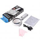 2-i-1 letvægtsforstørrelsesglas med lys og stativ, to-niveau dæmpning til læsning, reparation, håndarbejde, håndværk, puslespil