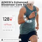 Smartwatch ID206, fitness tracker integrato, con monitoraggio della frequenza cardiaca e dell'ossigeno nel sangue, monitor del sonno, compatibile con iPhone e Android, nero