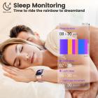 ID206 smart klocka, inbyggd fitnesstracker, med puls- och blodsyremätare, sömnmonitor, kompatibel med iPhone och Android, rosa