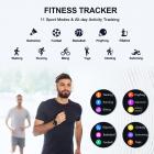 Orologio intelligente LW36, corpo in lega di alluminio, modalità multi-sport dinamica 3ATM orologio intelligente impermeabile, standby di 15 giorni, nero