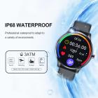 Orologio intelligente LW36, corpo in lega di alluminio, modalità multi-sport dinamica 3ATM orologio intelligente impermeabile, standby di 15 giorni, nero