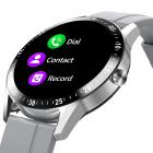 Astronaut Dial S1 Smart Call Round Screen Armband Full Color Touchscreen Zakelijk Sport Gezondheid Smart Watch Zilvergrijs