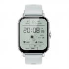 S38 vierkant scherm slimme horloge armband 1.69 inch scherm bluetooth sport armband ultradunne lichaam hartslag bloeddrukmeter stap zilvergrijs