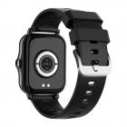 S38 vierkant scherm slimme horloge armband 1.69 inch scherm bluetooth sport armband ultradunne lichaam hartslag bloeddrukmeter stap zilvergrijs