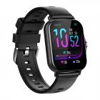 S38 vierkante scherm slimme horloge armband 1.69 inch scherm bluetooth sport armband ultradunne lichaam hartslag bloeddrukmeter stap zwart