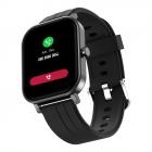 S10 vierkant scherm smart watch bloed zuurstof hartslag bloeddruk waterdichte sport stappenmeter zwart