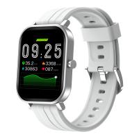 S10 Vierkant scherm Smart Watch Bloed Zuurstof Hartslag Bloeddruk Waterdicht Sport Stappenteller Zilvergrijs