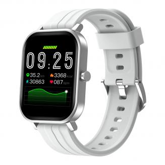 S10 Vierkant scherm Smart Watch Bloed Zuurstof Hartslag Bloeddruk Waterdicht Sport Stappenteller Zilvergrijs