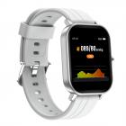 S10 Vierkant scherm Smart Watch Bloed Zuurstof Hartslag Bloeddruk Waterdicht Sport Stappenteller Zilvergrijs