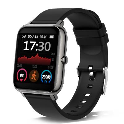 P22 Smart Watch Fitness Tracker til Android-telefon, Fitness Tracker med puls- og søvnmåler, med IP67 vandtæt skridttæller Aktivitetssporing Sort