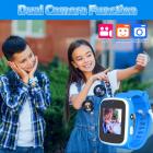 Y90 Smartklokke for barn 3-8 år gamle jenter småbarnsklokke HD dobbeltkamera Rosa barneklokke Alt-i-ett 5-12 år gamle jenter Bursdagsgaver Pedagogiske leker Julegaver til barn Blå