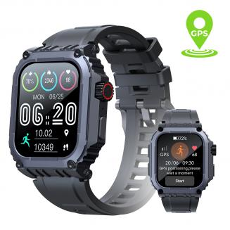 Sport Smart Watch med GPS Tracker Bluetooth kaller 24h Puls/Sov Monitor