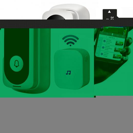 Campainha de vídeo WiFi V20 1080p HD Vídeo Alertas ativados por movimento Áudio bidirecional Visão noturna 32 GB Campainha de porta pré-instalada - Versão europeia