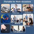 32 Gt:n monitoiminauhuri, aktiivinen kohinanvaimennusäänitallennin, MP3-toisto, videon toisto, sopii luennoille, kokouksille, haastatteluille, kursseille jne.