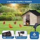 Automatisk kylling coop dør, soldrevet kylling coop dør, med timer og lyssensor, manuel og fjernbetjening, med 4 tilstande af fjerkræ automatisk kylling coop dør, vandtæt og antiknibe design i henhold til europæiske standarder