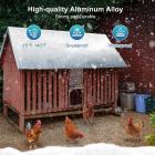 Automatisk kylling coop dør, soldrevet kylling coop dør, med timer og lyssensor, manuel og fjernbetjening, med 4 tilstande af fjerkræ automatisk kylling coop dør, vandtæt og antiknibe design i henhold til europæiske standarder