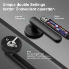 CG002 sormenjälkilukko, älykäs salasanan sormenjälkitunnistuksen ovilukko, avaimeton ovikahva salasanalla, sopii huoneisiin, perhehotelleihin, toimistohuoneistoihin, musta