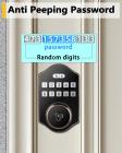 K2 nøkkelløse inngangslukk, dørlås med keyboard, i stand til å sette 100 brukerpassord, med anti-peeppassord, lett å installere og sette, svarte, svarte